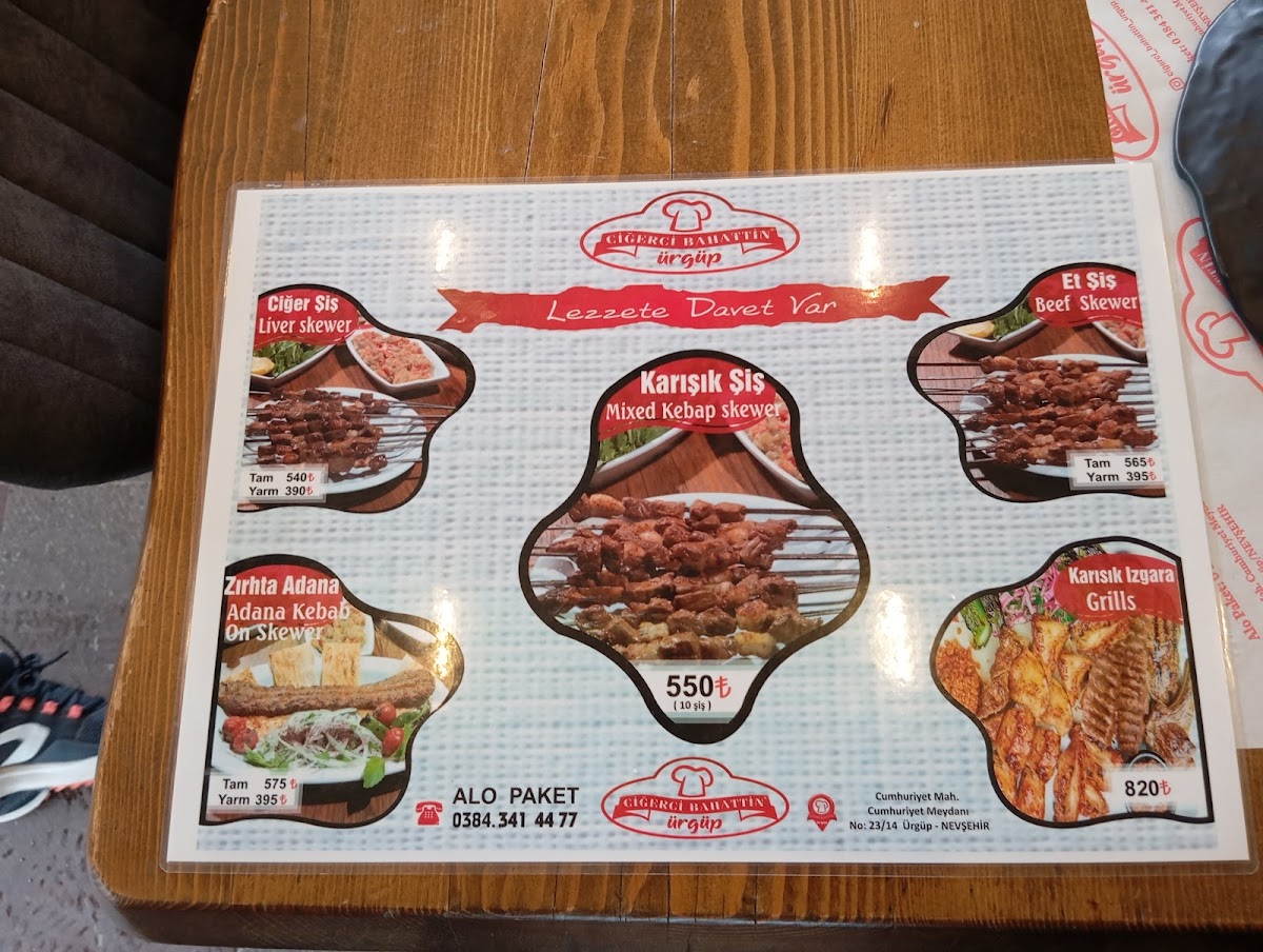 Menu Cigerci Bahattin Urgup-6